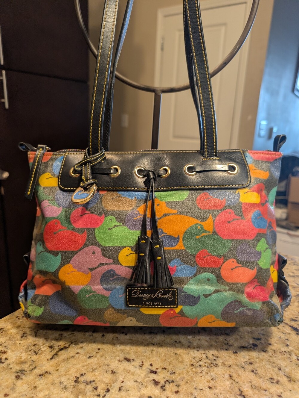 Dooney And Bourke Vintage Rainbow Duck